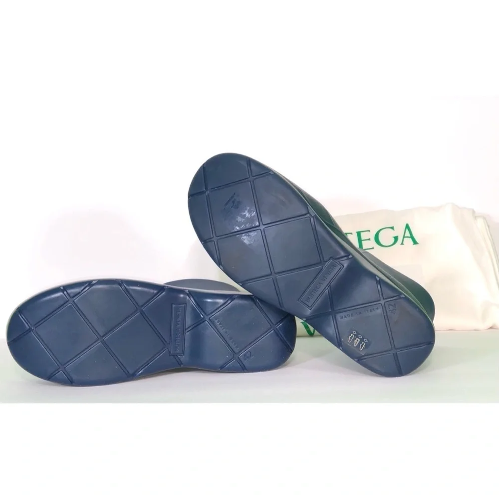 BOTTEGA VENETA Men’s Blue Rubber Puddle Ankle Rain Boots Size 42 US Size 9 NWT